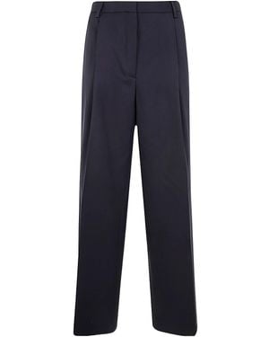 Dries Van Noten Pleated Long Trousers - Blue