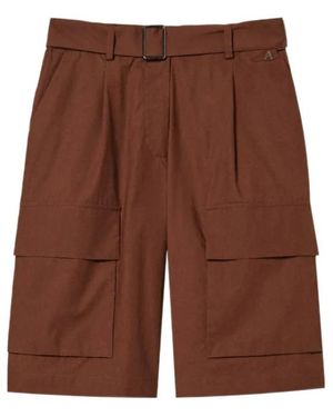 Twinset Belted Cargo Bermuda Shorts - Brown