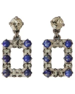 Roger Vivier Bijoux Crystal Drop Earrings - Blue