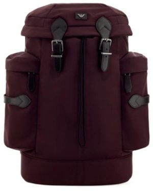 Emporio Armani Buckle-Fastening Backpack - Purple