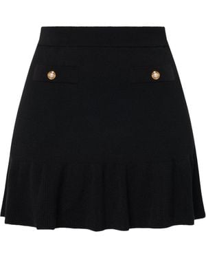 Alessandra Rich Flared Mini Skirt - Black