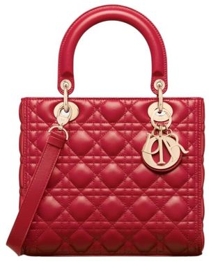 Dior Medium Lady Bag - Red