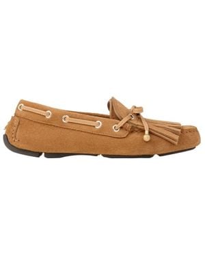 Jimmy Choo Round Toe Flat Shoes - Brown