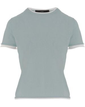 arch4 Contrast Trim Slim T-Shirt - Gray