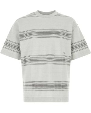Nanamica Stripe Embroidered T-Shirt - White