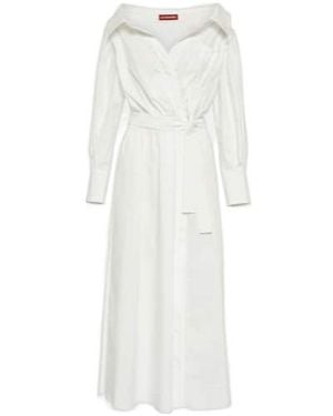 Altuzarra Lyddy Cotton-Blend Wrap Dress - White