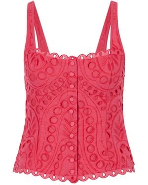 Charo Ruiz Cutout Top - Red