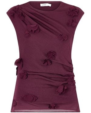 Jonathan Simkhai Sleeveless Floral Top - Purple