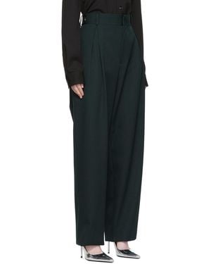 Bottega Veneta Wool-Blended Grain Tapered Trousers - Black