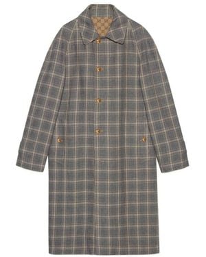 Gucci Gg Reversible Coat - Grey