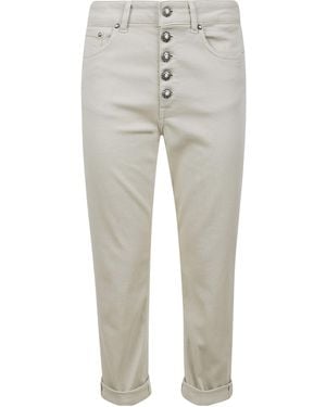 Dondup Button-Fly Cuffed Pants - Gray