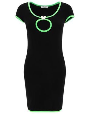 Ambush Heart Cut-Out Mini Dress - Black