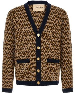 Valentino Long-Sleeve Cardigan - Brown