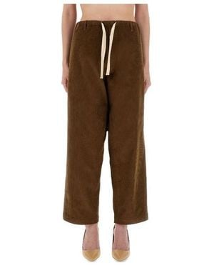 Moschino Drawstring Casual Trousers - Brown