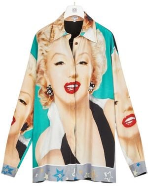 Loewe Marilyn Monroe Print Shirt - Blue