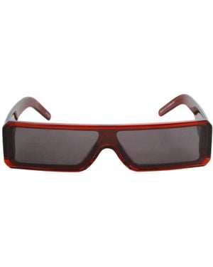 Rick Owens Geth Rectangle-Frame Sunglasses - White