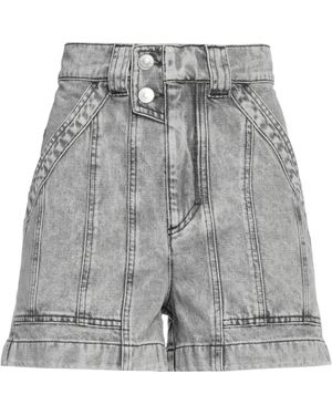 Isabel Marant High-Waisted Denim Shorts - Grey