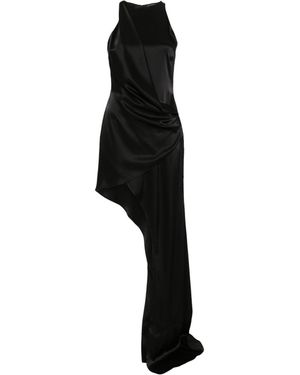 David Koma Asymmetrical Pendant Extra-Long Dress - Black
