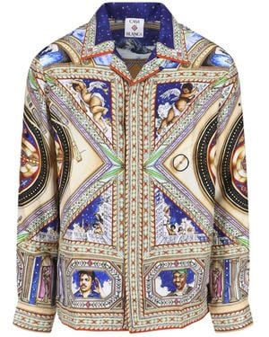 CASABLANCA Cherub Print Shirts - Blue