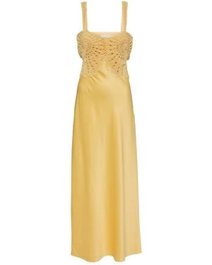 Jonathan Simkhai Crocheted Detail Dress - Metallic