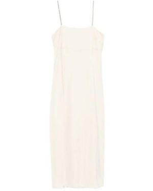 Peserico Satin Midi Dress - White