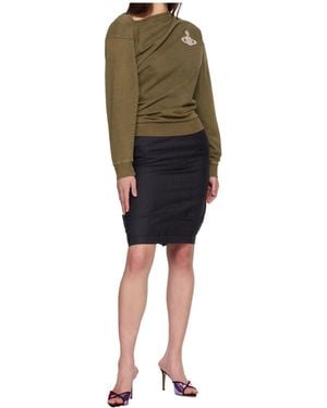 Vivienne Westwood Ls Hebo Logo Patch Sweatshirt - Green
