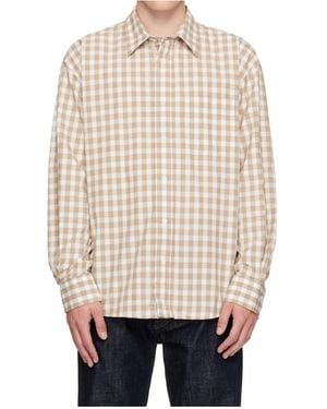 sunflower Checked Button-Up Shirt - Natural