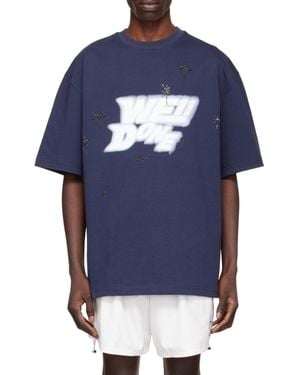 we11done Logo Details Short-Sleeved T-Shirt - Blue