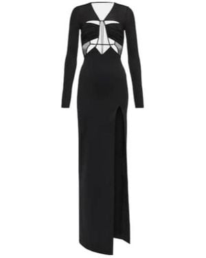 Nensi Dojaka Cutout Jersey Maxi Dress - Black