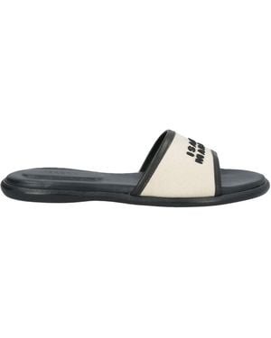 Isabel Marant Two-Tone Canvas Slippers - Brown