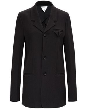 Bottega Veneta Single-Breasted Split-Sleeve Blazer - Black