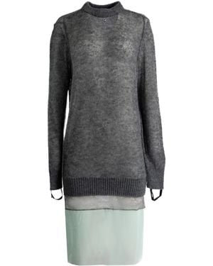 Coperni Ribbed Midi Dress - Grey
