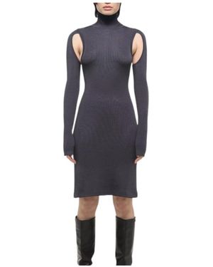 Helmut Lang High-Necked Dress - Blue