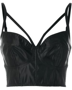 Dolce & Gabbana Bralet Bustier Top - Black