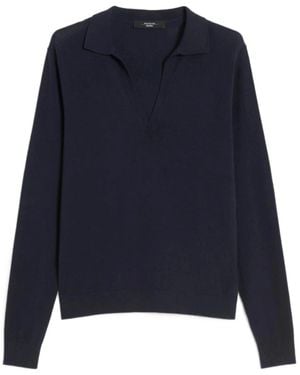 Weekend by Maxmara Long Sleeve Polo Shirt - Blue