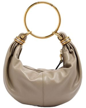 Chloé Bracelet Leather Top Handle Bag - Gray