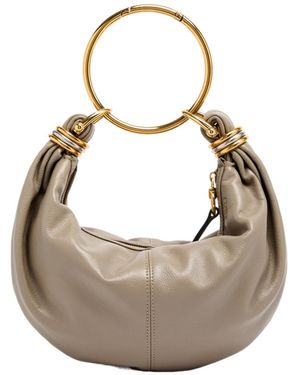 Chloé Bracelet Leather Top Handle Bag - Grey