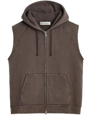 Our Legacy Motor Hooded Vest - Brown