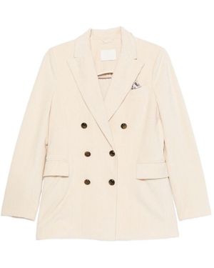 Circolo 1901 Double-Breasted Corduroy Jacket - Natural