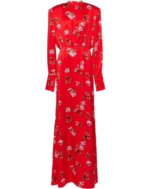 Magda Butrym Floral Silk Gown - Red