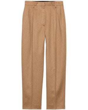 Prada Pleated Tailored Trousers - Natural
