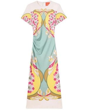 La DoubleJ La Doublej Placée Lela Printed Dress - White
