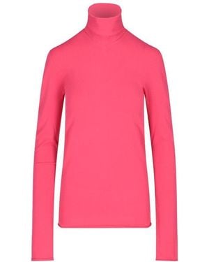 Bottega Veneta Roll-Neck Long-Sleeve Top - Pink