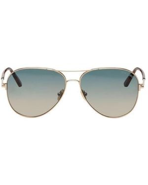 Tom Ford Logo Pilot Sunglasses - Multicolour