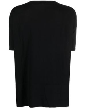 Snobby Sheep Short-Sleeved Cotton T-Shirt - Black