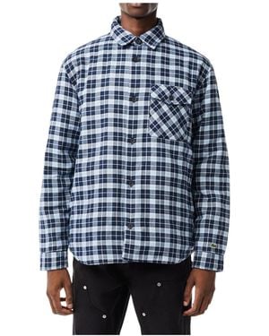 Lacoste Plaid Button-Front Shirt - Blue
