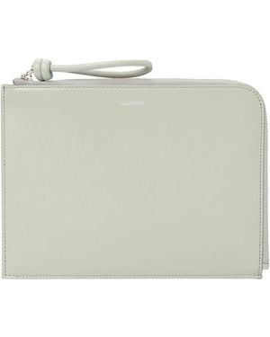 Jil Sander Zipper Clutch - Natural