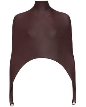 Alaïa Alaïa Second-Skin Tension Top - Purple