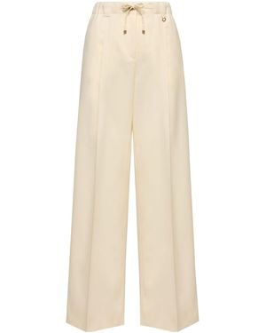 Moncler Wool Gabardine Tailored Pants - Natural