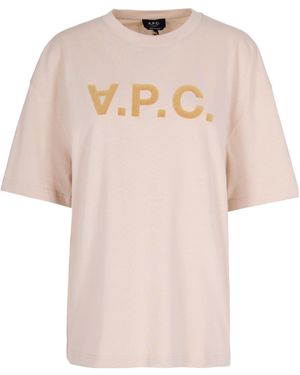 A.P.C. Logo Printed T-Shirt - Natural